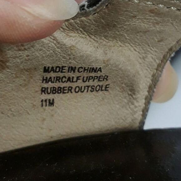 Michael Kors Calf Hair Leopard Open Toe Platform Tube Heel Ankle Strap Sz 11 - Picture 7 of 9